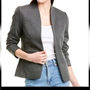 J. Crew Gray Women's Blazer Jacket Size 0 Open Front Office